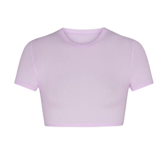 SKIMS‎ Fits Everybody Cropped Fitted Tee Sugar Plum XS - Picture 2 of 5